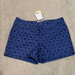 NWT Anthropologie Floral Blue and Gray Women's Shorts